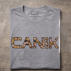 Custom Canik T-Shirt – 9mm Bullets Logo Graphic Tee – Tactical Range Shirt