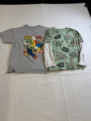 Super Mario And Baby Yoga Graphic T Shirts Kids (Boys) Size S