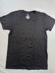 George Comfort Cotton T Shirt Short Sleeve Men’s Medium 38-40 Black V-NECK NEWW
