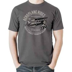 Aeroplane Planes Airplane Aircraft Plane Rides Fly Retro T Shirt Tee Gift New