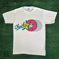 Vintage 80s Converse All Stars Chuck Taylor T-Shirt Single Stitch Logo White M