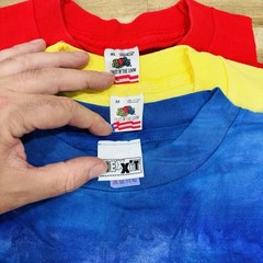 Lot of 6 Fruit Of The Loom Blank T-Shirts Single Stitch Made in USA Vintage