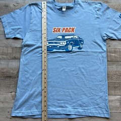 Plymouth Road Runner GTX T Shirt Mens L Blue Six Pack 440 Mopar Muscle Car NWT