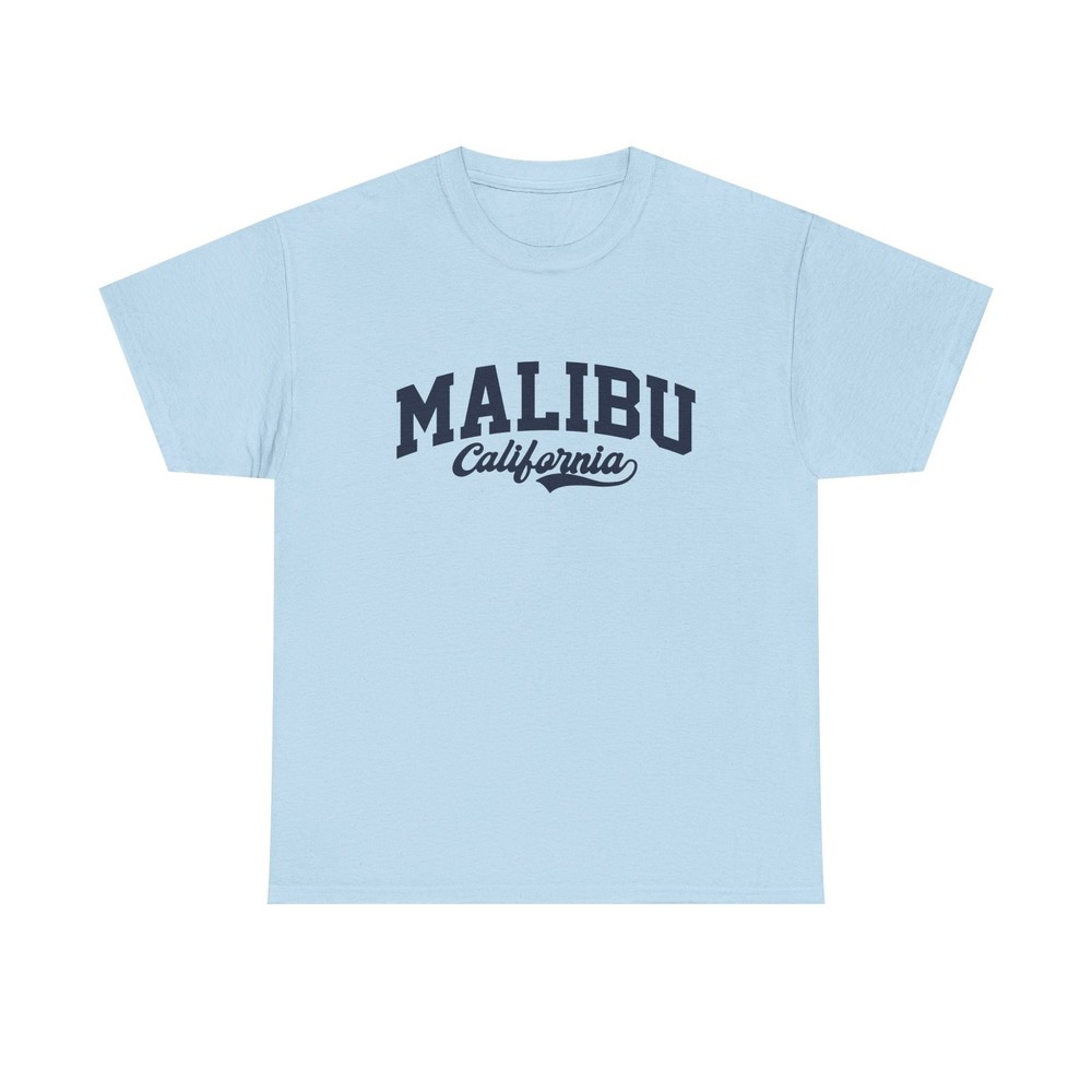 Malibu California Vintage Retro 80s Classic Light Blue Tee