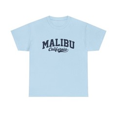 Malibu California Vintage Retro 80s Classic Light Blue Tee