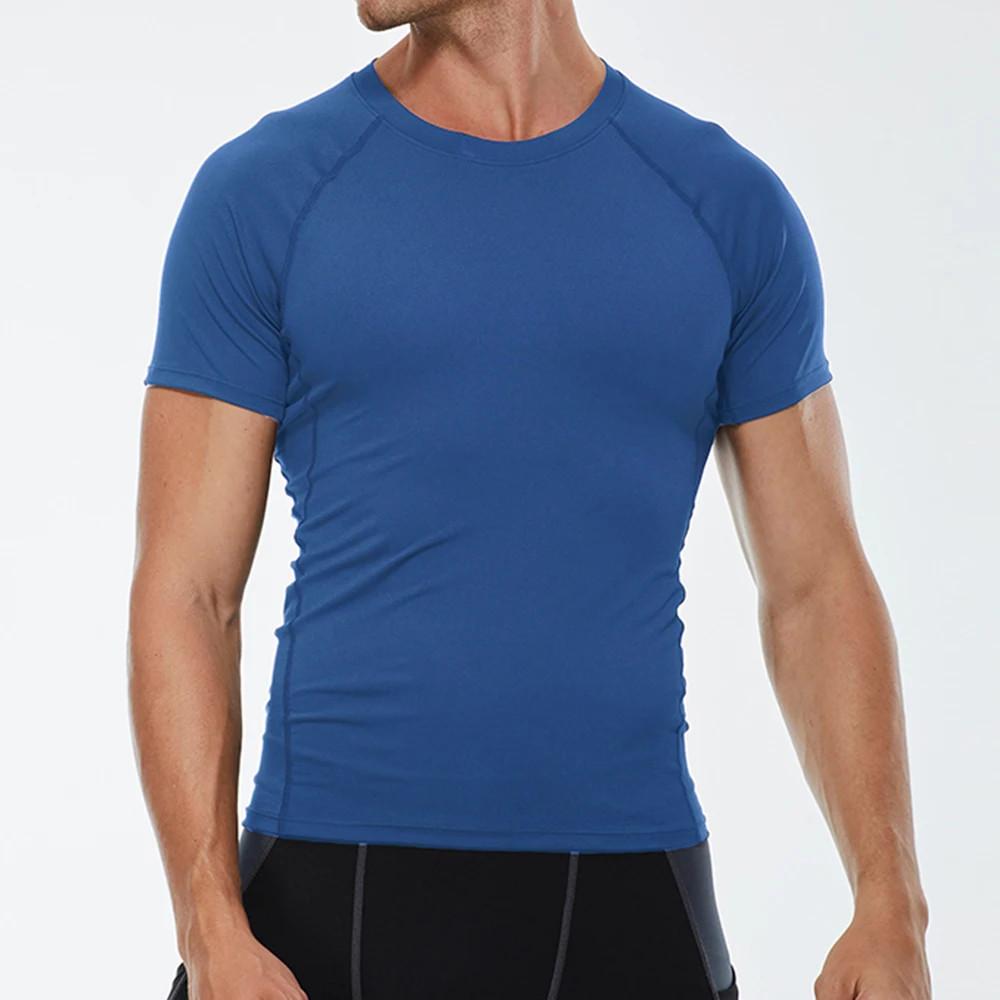 Men’s Compression Shirt Quick Dry Short Sleeve Sport T Shirt Gyms Running T-Shir