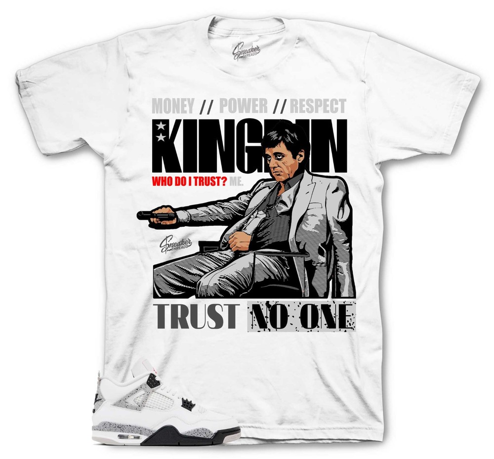 Shirt Match Jordan 4 White Cement AJ4 – Trust issues Sneaker Tee