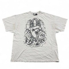 Famous Stars & Straps Angel Graphic T Shirt Men’s 2XL White Y2K Streetwear