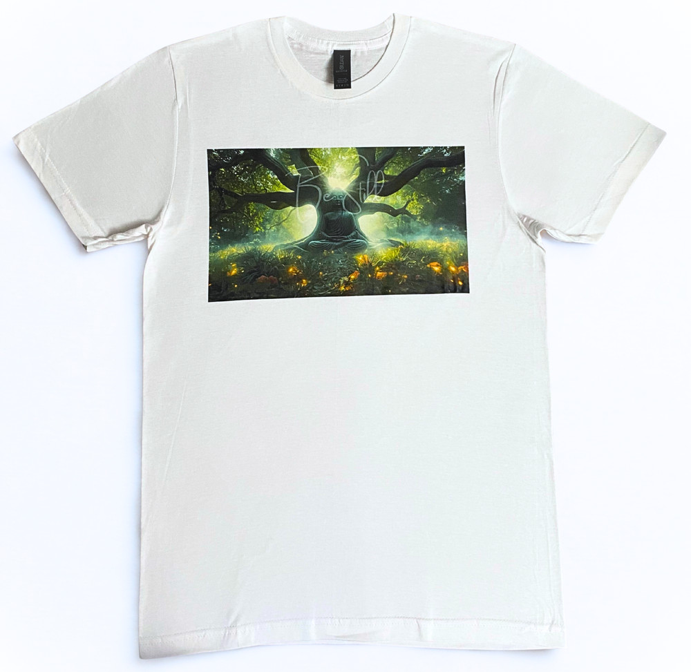 DTF Custom Made – BE STILL Short Sleeve T-Shirt – White SML