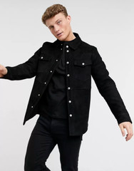 BEST SELLING New Men’s Black Suede Shirt 100% Soft Lambskin Style Slim Fit Shirt