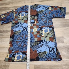 Geometric Abstract Mandala T Shirt Mens M Oversized Made in USA 21×31 AOP 90s