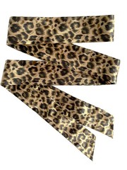 Leopard print dress sash bow sash (Champagne)