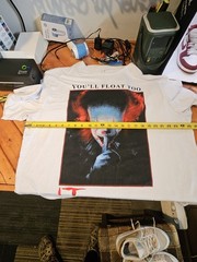 IT ‘You’ll Float Too’ Pennywise Men’s Graphic Tee, White 2xl