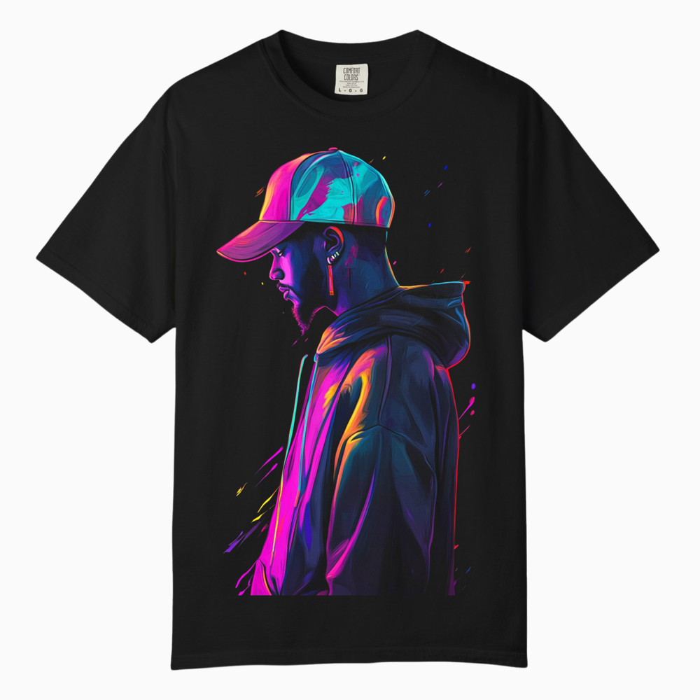 Neon Hip Hop Graphic T-Shirt, Comfort Colors T Shirt, Unisex Streetwear Tee