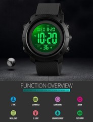 SNE Digital Watch Sports Waterproof Military Back Light Small Watch for Men B…