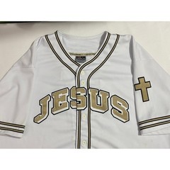 Colosseum Athletics Jesus Christ Baseball Jersey — White Stitch Logos 2XL