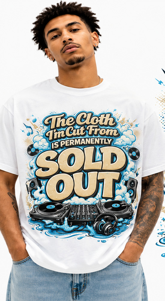 Men Tee THE Cloth I’m Cut From is Sold Big & Tall 8X Greystone DJ Graphic