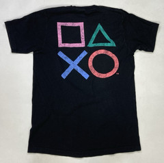 Sony Playstation Logo Graphic T-shirt Men Medium Black Short Sleeve