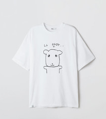 SPAO Korea Ganadi Dog T-Shirt K-Fashion Oversized White Tee Unisex New 2026