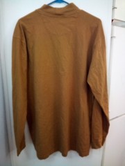 Duluth Trading Co Mens Mock Neck Long Sleeve Shirt M Sandstone