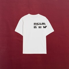 MEN’S HELMUT LANG NEW YORK WHITE PRINTED LOGO COTTON-JERSEY T-SHIRT NWT SIZE XL