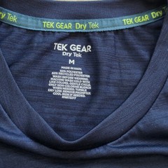 Tek Gear Dry Tek Performance Wicking Tee Men’s Medium Heathered Navy