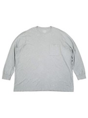 The Foundry Mens Big & Tall High Rise Gray Long Sleeve Pocket Tee T-Shirt 4XL