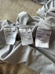Preowned 3x UNIQLO AIRISM Crew Neck Mens Short Sleeve Shirt Grey Gray SMALL