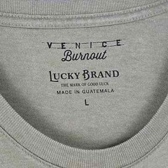 Lucky Brand Ganja Shirt Mens Large L Green Cannabis Weed Distressed Retro NWT B