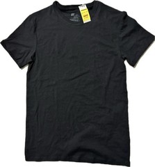 NEW No Pkg Men’s Hanes Small Black Stretch Tank Top/Crew Neck T-Shirt Undershirt