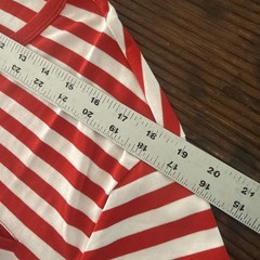 NWOT Murano Liquid Luxury Men’s Size L Red/White Stripe Shirt With Pocket L815