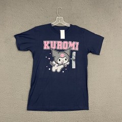 Sanrio T-Shirt Adult Medium Navy Blue Cute Cat Kuromi Graphic Cotton Casual