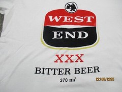 West End Mens T Shirt Tee XL White Short Sleeve RoundNeck Cotton Graphic Vintage
