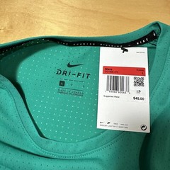 Men Sz L – Nike Dri-Fit Running Miler T-shirt Green Reflective DQ1838-370 New