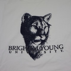 Vintage Brigham Young Cougars BYU T Shirt Mens Large USA Made Tee NCAA College