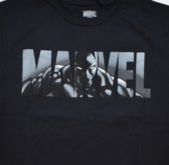 Marvel Mens Black Panther Logo Fill Black Shirt NWT XL