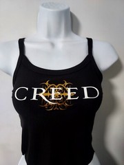 Creed band crop top Creed band tank top Creed shirt fitted gold metallic vinyl