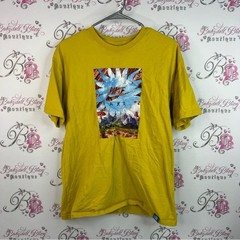 Nike air tshirt loose fit Graphic Tee yellow blue mushrooms Yellow