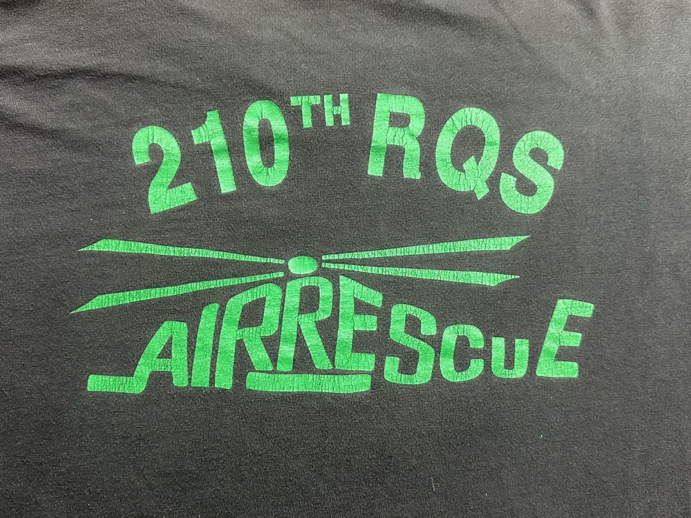 Vtg Alaska Air Rescue 210th RQS Long Sleeve T-Shirt Mens XL USA Jolly Green ANG