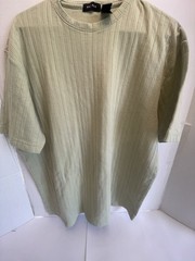 Green Pleated XL Dress T Shirt Excellent Condition