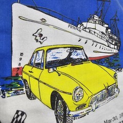 Vtg 90’s MG Car Company T Shirt Mens L USS Potomac Jack London Square USCG