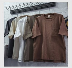 NON STOCK Drop Shoulder Pocket T-Shirt Loose Fit Men’s Heavyweight Cotton Tee