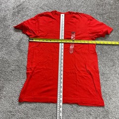 Alfani Basic Tee T-Shirt Mens Small Red Solid V-Neck Short Sleeve Cotton NWT New