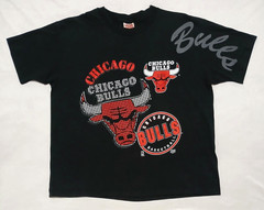 Vintage Chicago Bulls T-Shirt XL Team Rated Boxy Fit Grid Single Stitched 1991