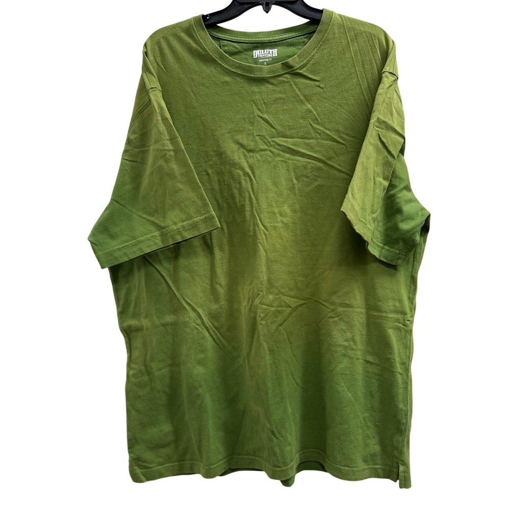 DULUTH TRADING CO. Longtail heavy lime green ombre tee sz L SEE DESCRIPTION