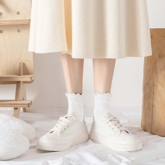 Women’s Ruffled Ankle Socks – Super Soft, Breathable, Frilly Socks for Mary J…