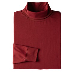 Mens Roll Neck Cotton Lightweight Jumper T-Shirt Turtle Funnel Long Sleeve Tops