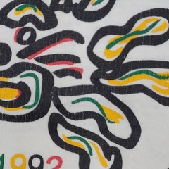 Vintage 1992 Colorful Bobcats Jammin Shirt L/XL 23×26 White