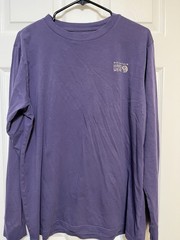 Mountain Hardware Men’s Large Long Sleeve Tshirt Purple Sasquatch Surfing Logo