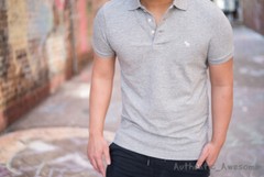 NWT Abercrombie & Fitch By Hollister Men’s Polo T-Shirt Logo Tee Sz XS S M L XL